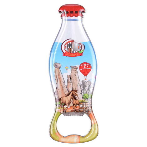 Wholesale Cappadocia Themed Myros Metal Bottle Opener Refrigerator Magnet 120x41 mm - 1