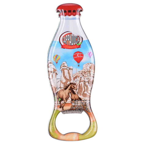 Wholesale Cappadocia Themed Myros Metal Bottle Opener Refrigerator Magnet 120x41 mm - 8