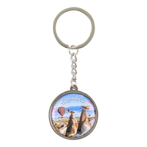Wholesale Cappadocia Themed Myros Metal Round Keychain 40x95 mm - 4