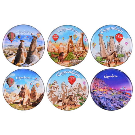 Wholesale Cappadocia Themed Myros Round Refrigerator Magnet 67 mm - 3