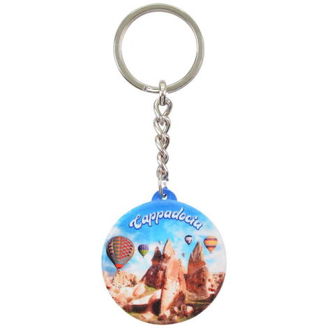 Wholesale Cappadocia Themed UV Printed Round Keychain 38x100 mm - 7