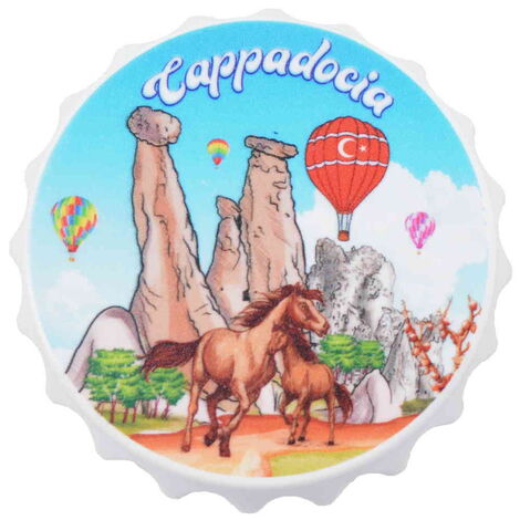 Wholesale Cappadocia Themed UV Printed Small Bottle Opener Refrigerator Magnet 58x15 mm - 8
