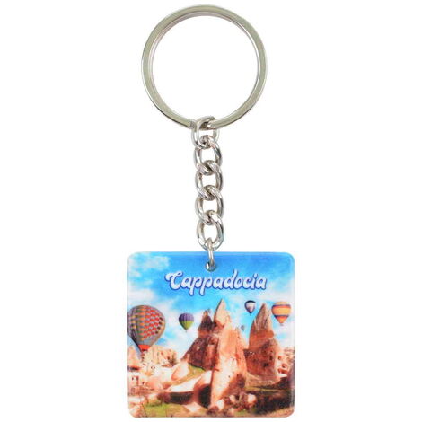 Wholesale Cappadocia Themed UV Printed Square Keychain 40x108 mm - 7