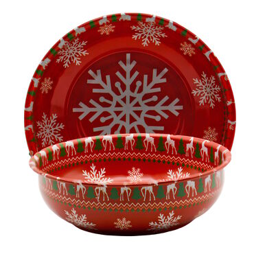 Wholesale Christmas Themed Metal Bowl 95 mm - 6