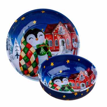 Wholesale Christmas Themed Metal Bowl 95 mm - 3