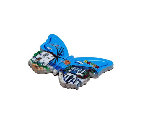 Wholesale Datça Themed Myros UV Butterfly Shaped Refrigerator Magnet 80x58 mm - 6