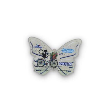 Wholesale Datça Themed Myros UV Butterfly Shaped Refrigerator Magnet 80x58 mm - 4