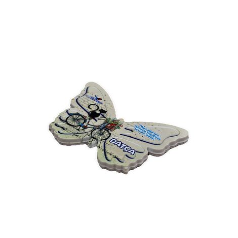 Wholesale Datça Themed Myros UV Butterfly Shaped Refrigerator Magnet 80x58 mm - 9