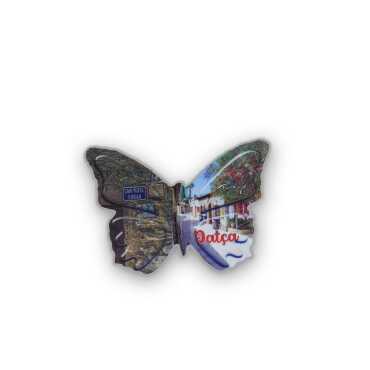 Wholesale Datça Themed Myros UV Butterfly Shaped Refrigerator Magnet 80x58 mm - 5