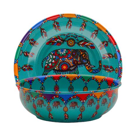 Wholesale Elephant Themed Metal Bowl 95 mm - 1