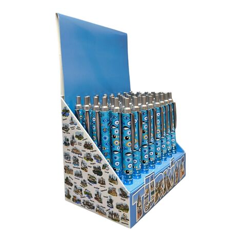 Wholesale Evil Eye Themed Click Ballpoint Pen - 3