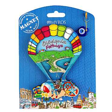 Wholesale Fethiye Region Themed Myros Carded UV Wooden Refrigerator Magnet - 2