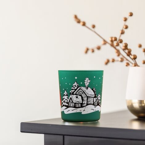 Wholesale Green Polar Bear Glass Jar Candle - 2