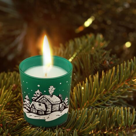 Wholesale Green Polar Bear Glass Jar Candle - 3