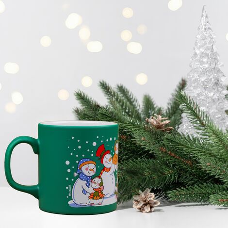 Wholesale Green Snowmen Ceramic Mug - 2