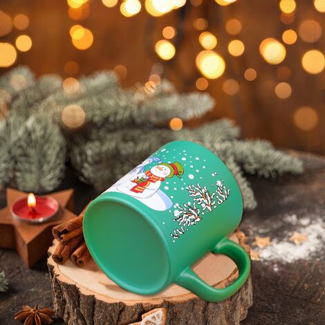 Wholesale Green Snowmen Ceramic Mug - 4