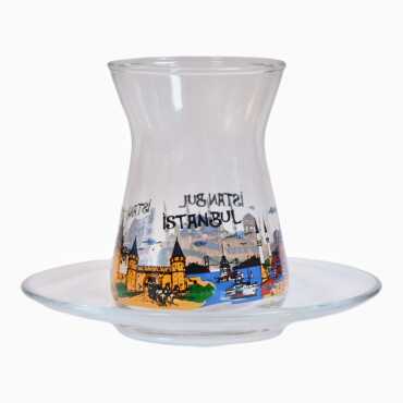 Wholesale Istanbul Themed Myros Lux Colorful Dual Tea Set - Myros