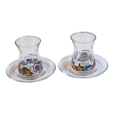 Wholesale Istanbul Themed Myros Lux Colorful Dual Tea Set - 2