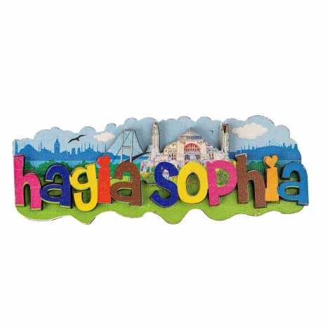 Wholesale Istanbul Themed Myros UV Printed Refrigerator Magnet - 9