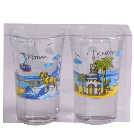 Wholesale Kemer Themed Printed Shot Glass 45x70 mm - 2