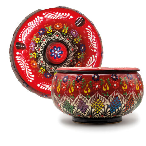 Wholesale Lace Design Large Lidded Ashtray - 1