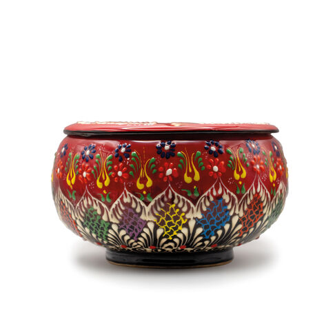 Wholesale Lace Design Large Lidded Ashtray - 2