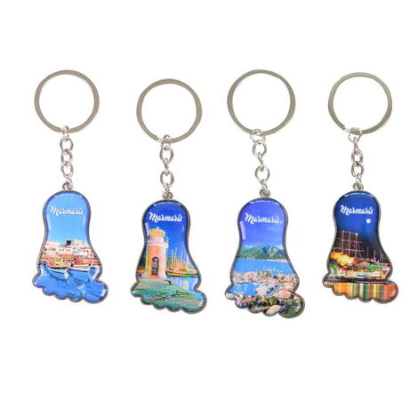Wholesale Marmaris Themed Myros Metal Rectangle Keychain 32x88 mm - 3