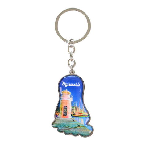 Wholesale Marmaris Themed Myros Metal Rectangle Keychain 32x88 mm - 7