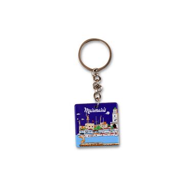 Wholesale Marmaris Themed Myros UV Round Keychain 40.57*40.57 mm - 3