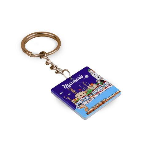 Wholesale Marmaris Themed Myros UV Round Keychain 40.57*40.57 mm - 7