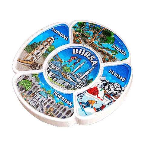Wholesale Myros Bursa Themed Local Polyester Refrigerator Magnet - 27