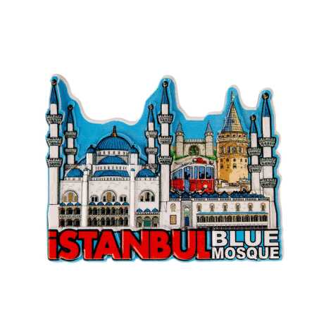 Wholesale Myros Istanbul Themed Local Polyester Refrigerator Magnet - 8