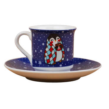 Wholesale Navy Blue Penguin Themed Coffee Cup - 2