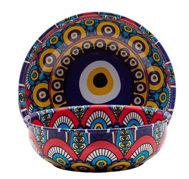 Wholesale Nazar Themed Metal Bowl 95 mm - 1