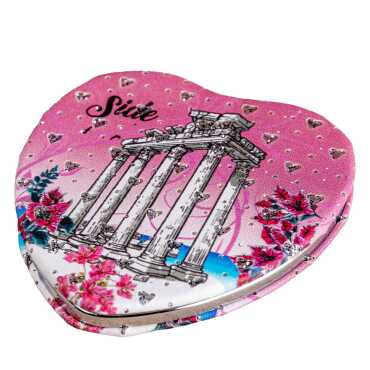 Wholesale Side Themed Myros Heart Compact Mirror - 2