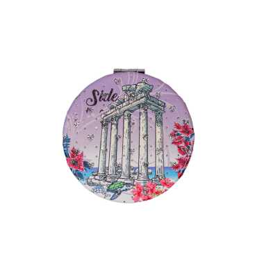 Wholesale Side Themed Myros Round Pocket Mirror - 4
