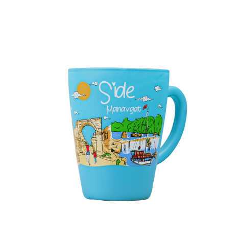 Wholesale Side Themed Oval Glass Mug 27 Cl - 2