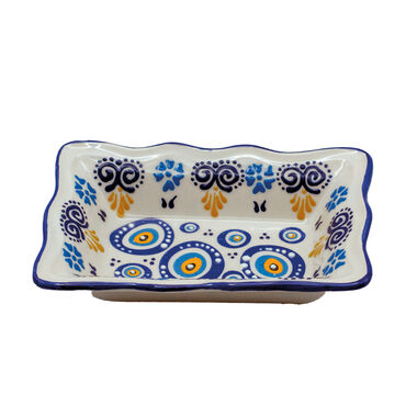 Wholesale Special Embossed Evil Eye Rectangle Snack Dish - 3