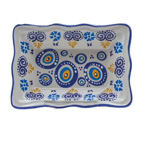 Wholesale Special Embossed Evil Eye Rectangle Snack Dish - 4