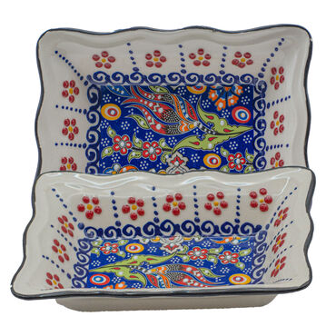 Wholesale Special Embossed Rectangular Snack Dish - 1