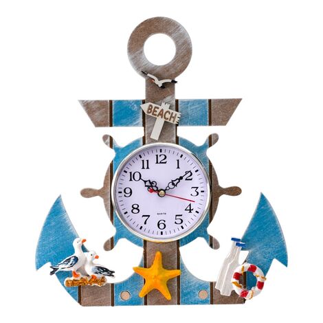 Wholesale Striped Large Desk Anchor Clock 28x31 cm - 1