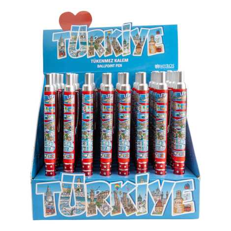 Wholesale Türkiye Themed Push Button Ballpoint Pen - 1