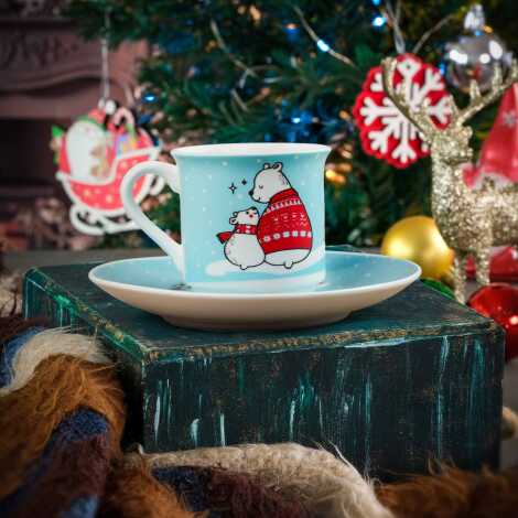 Wholesale Turquoise Polar Bear Coffee Cup - 1