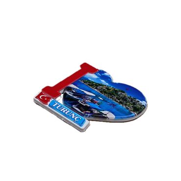 Wholesale Turunç Themed Myros UV Heart Shaped Refrigerator Magnet 86*62 mm - 3