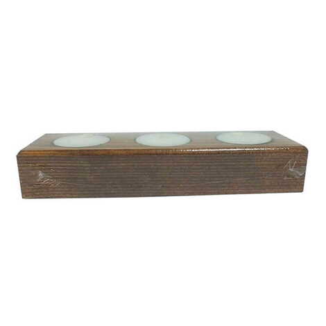 Wooden Candle Holder Set Of 3 Pcs