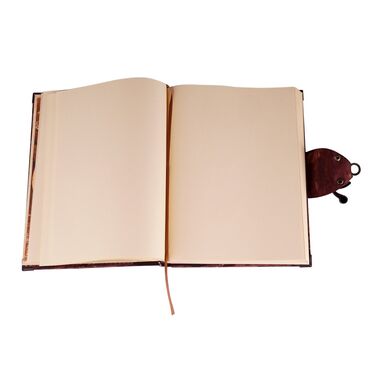 Bat Themed Large Leather Notebook - Standart - 4