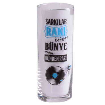 Myros - Yazılı Myros Baskılı Rakı Bardağı