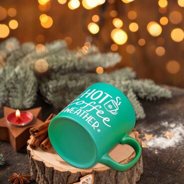 Wholesale Green Coffee Weather Ceramic Mug - Standart - 4