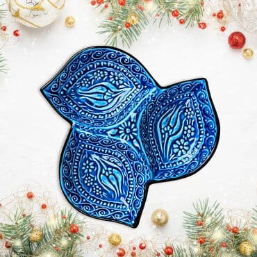 Toptan Yılbaşı Özel Çini Set-mavi - Standart - 5