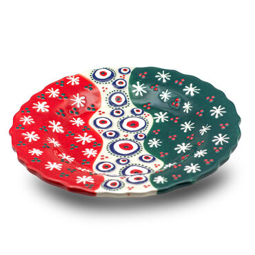 Yılbaşı Temalı 18 Cm Kabartma Tabak - 3